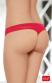 Tanga brasiliano aperto con strass. Rosso.