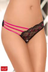 Slip con taglio asimmetrico e stringhe