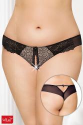 Tanga in microrete e pizzo - maculato.