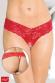 Tanga in pizzo. Rosso.