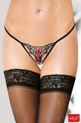 Tanga in pizzo filigranato.