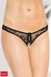 Tanga brasiliana con fiocchetti e perline.