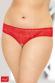 Mutandine aperte in pizzo. Rosso XL