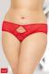 Slip rosso con stringature posteriori.