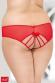 Slip rosso con stringature posteriori.