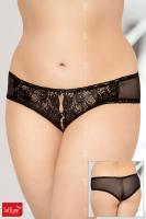 Slip aperti in tulle e pizzo.