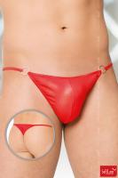 Tanga in tessuto satinato rosso