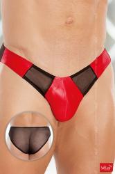 Slip neri con inserti rossi