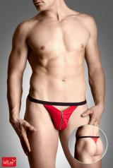 Tanga con zip rosso
