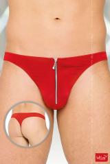 Tanga con zip rosso