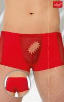 Boxer rossi con inserti a rete.