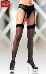 Calze da reggicalze con balza elastica. Nere