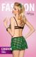 Cameron - Completo intimo 4 pezzi fantasia scozzese verde.