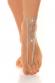 Cavigliera ed ornamento infradito motivo fiori con strass. Argento