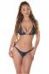 Bikini set 2 pezzi brasiliana effetto metallizzato. Nero