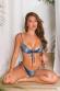 Bikini blu petrolio a triangolo con slip brasiliano