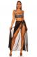 Top bikini motivo pitonato con spalline regolabili.