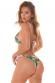 Bikini reversibile 2 in 1 a triangolo con slip brasiliano