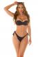 Bikini set 2 pezzi a balconcino. Nero