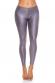 Leggings effetto bagnato con allacciatura posteriore. Grigio.