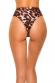 Slip bikini a vita alta leopardato.