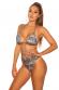 Tanga bikini brasiliano pitonato con lacci laterali.