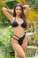 Slip bikini brasiliana con doppio fianchetto su un lato. NERO