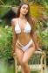 Slip bikini brasiliana con doppio fianchetto su un lato. BIANCO