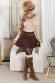 Maglia Beige con Dettagli in Pelliccia Sintetica