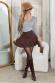Maglia Grigia con Scollo a V e Collarino da Legare