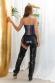 Corpetto in jeans + tanga. Blu