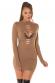 Miniabito Cappuccino con Cut-Out Anteriore
