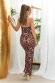 Abito lungo Koucla in tulle leopardato.