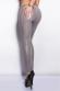 Leggings grigi effetto lucido con zip frontale