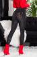 eggings Jeanslook con stampa floreale. NERO