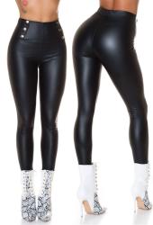 Leggings termici in similpelle neri. Leggings termici in similpelle neri.
