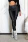 Leggings termici in similpelle neri.