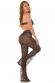 Tuta intera nera con cut-out e pantaloni in pizzo