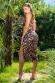 Top corto monospalla leopardato