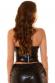 Top a fascia in similpelle con borchie e fibbia. Nero