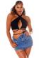 Crop Top Koucla ad incrocio. Nero