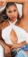 Crop Top Koucla ad incrocio. Bianco