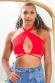 Crop Top Koucla ad incrocio. Rosso