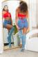 Crop Top Koucla ad incrocio. Rosso