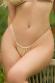 Tanga bikini da legare ai fianchi. Beige