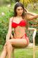 Tanga bikini brasiliana. Rosso