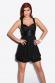 Vestito in organza con paillettes. Nero