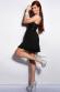 Vestito in organza con paillettes. Nero