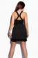 Vestito in organza con paillettes. Nero