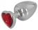 Plug in alluminio con gemma decorativa. 9,4 cm